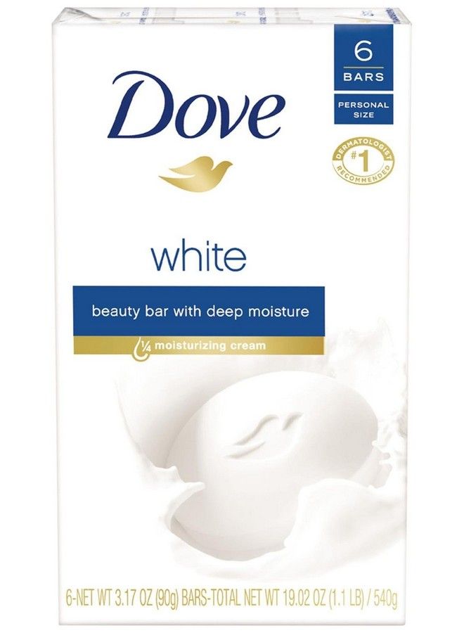 Dove Beauty Bar  White  3.17 Oz  6 Ct - Image 1