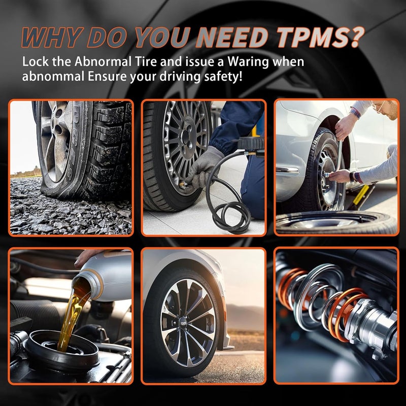 مجموعة من 1 مستشعر TPMS لنظام مراقبة ضغط الإطارات 315MHz متوافق مع 2005 Toyota Prius FJ Cruiser Camry Corolla Highlander Land Cruiser Meijia Asian Dragon بديل لـ # 4260733011 - Image 4