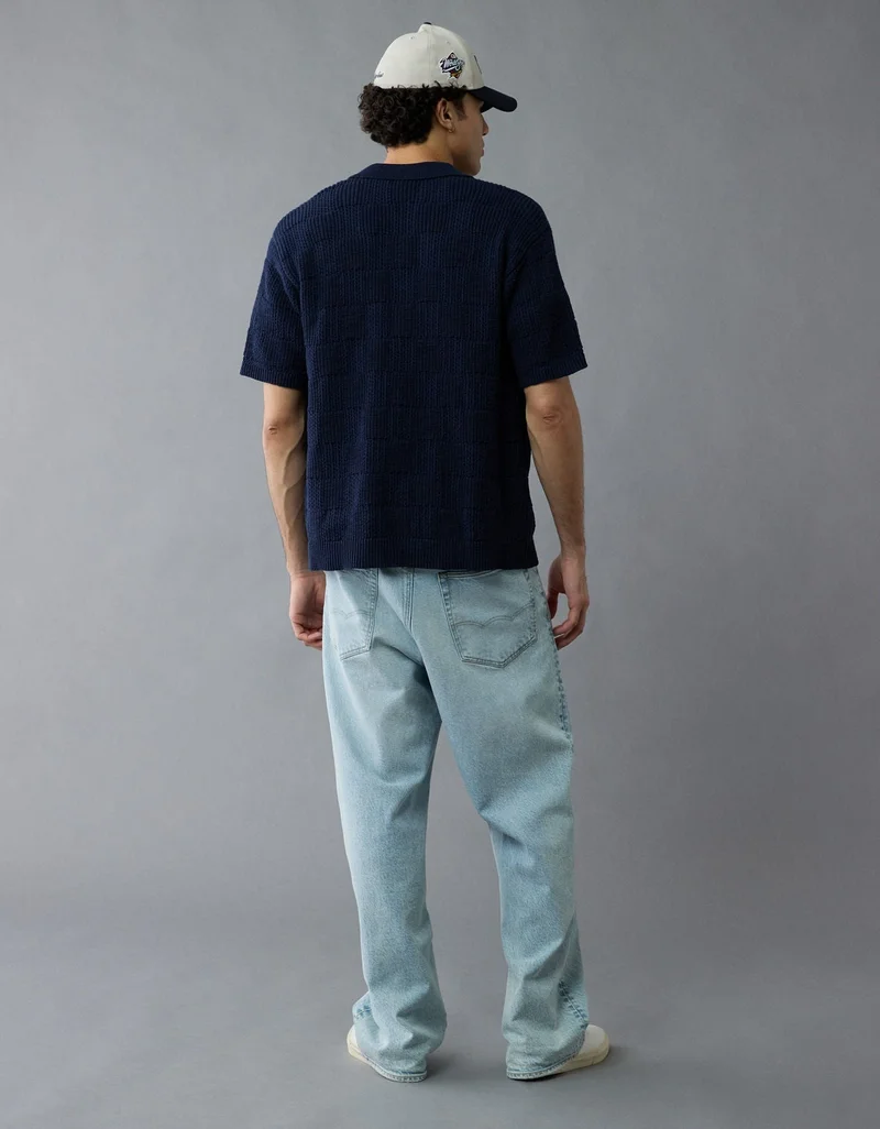 امريكان ايجل كنزة  بنمط مربعات مع أزرار