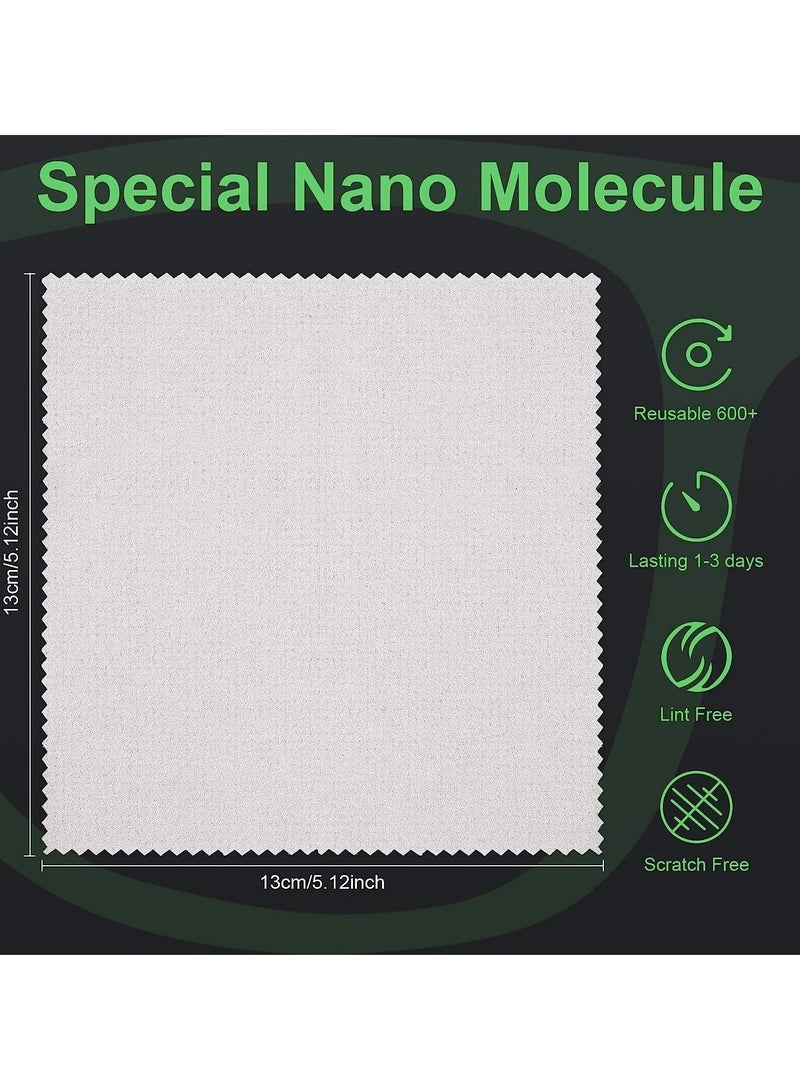 SYOSI Anti Fog Wipes, 10 PCS Anti-Fog Microfiber Cloth, Nano Anti Fog Cloth Defog Reusable Cleaning Cloth for Glasses Goggles Motorcycle Helmet Eyeglass Camera Lens - Image 3