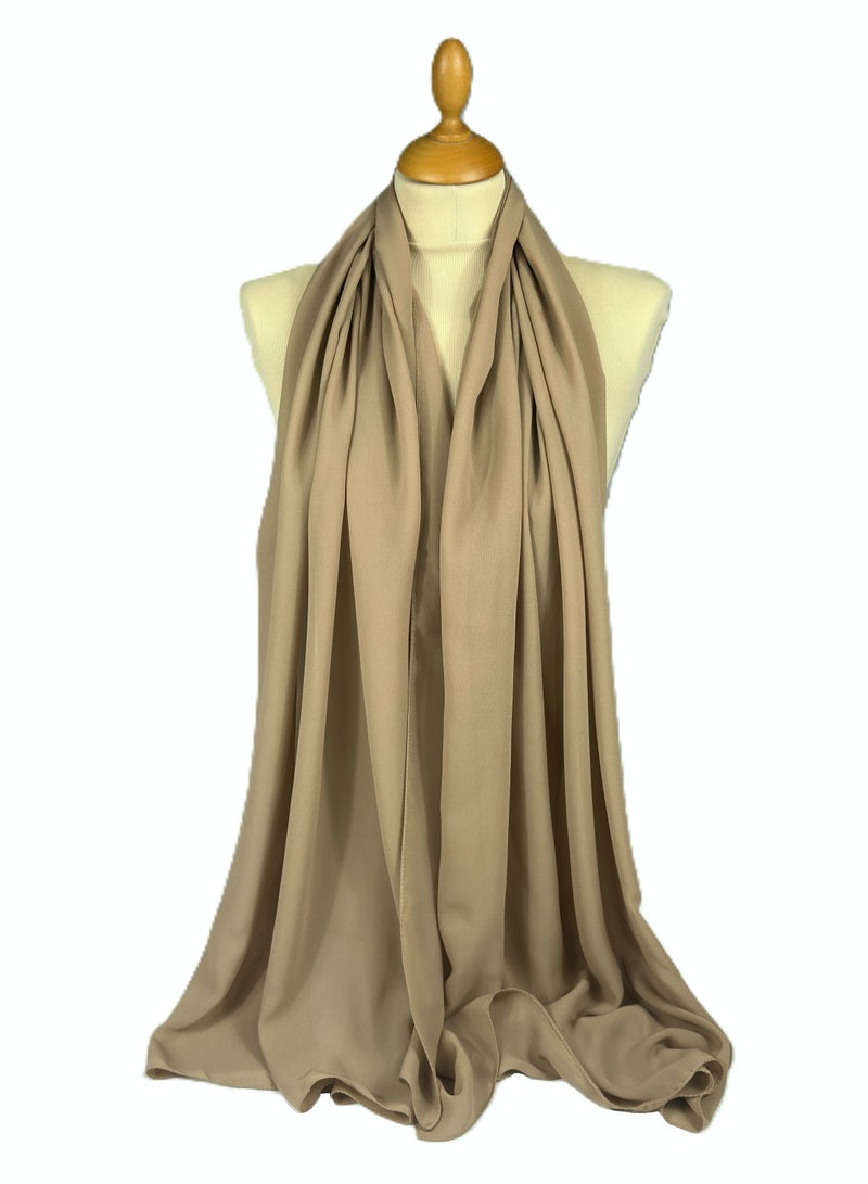 برفكتوري شال حجاب شيفون سادة خفيف الوزن للنساء، شال عباية فاخر ناعم، وشاح طويل لحجاب الزفاف - Image 1