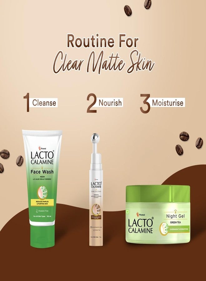 Lacto Calamine Under Eye Cream For Dark Circles for Women & Men | Fine Lines & Puffy Eyes With Cooling Massage Roller | 15g | With Coffee Oil, Multi-Peptides, Niacinamide, & Vitamin E (Pack of 5) - Image 5