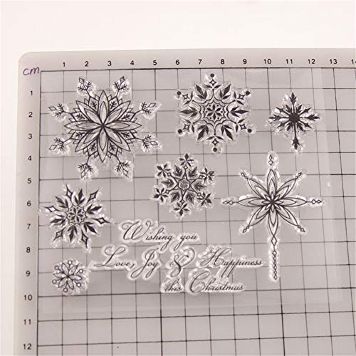 arriettycraft Christmas Snowflakes Sayings Verses Clear Stamps for Christmas Cards Making or Journaling, Snowflake Transparent Silicone Stamps for Journals Albums Scrapbooking Paper Crafts Decoration - Image 2