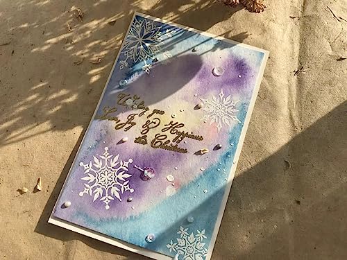 arriettycraft Christmas Snowflakes Sayings Verses Clear Stamps for Christmas Cards Making or Journaling, Snowflake Transparent Silicone Stamps for Journals Albums Scrapbooking Paper Crafts Decoration - Image 5
