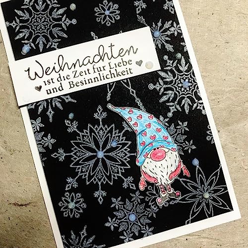 arriettycraft Christmas Snowflakes Sayings Verses Clear Stamps for Christmas Cards Making or Journaling, Snowflake Transparent Silicone Stamps for Journals Albums Scrapbooking Paper Crafts Decoration - Image 4