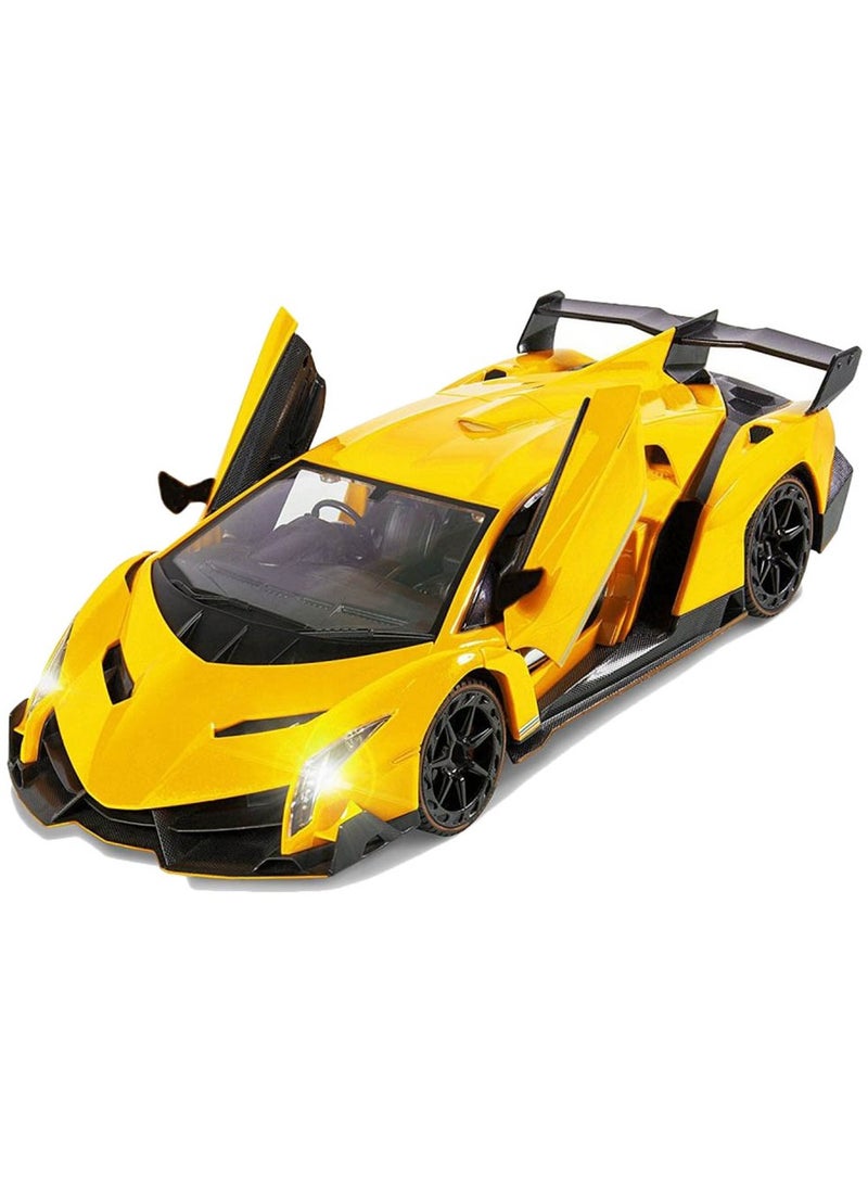 TOON TOYZ Luxurious Remote Control Super Car - Yellow - Image 1