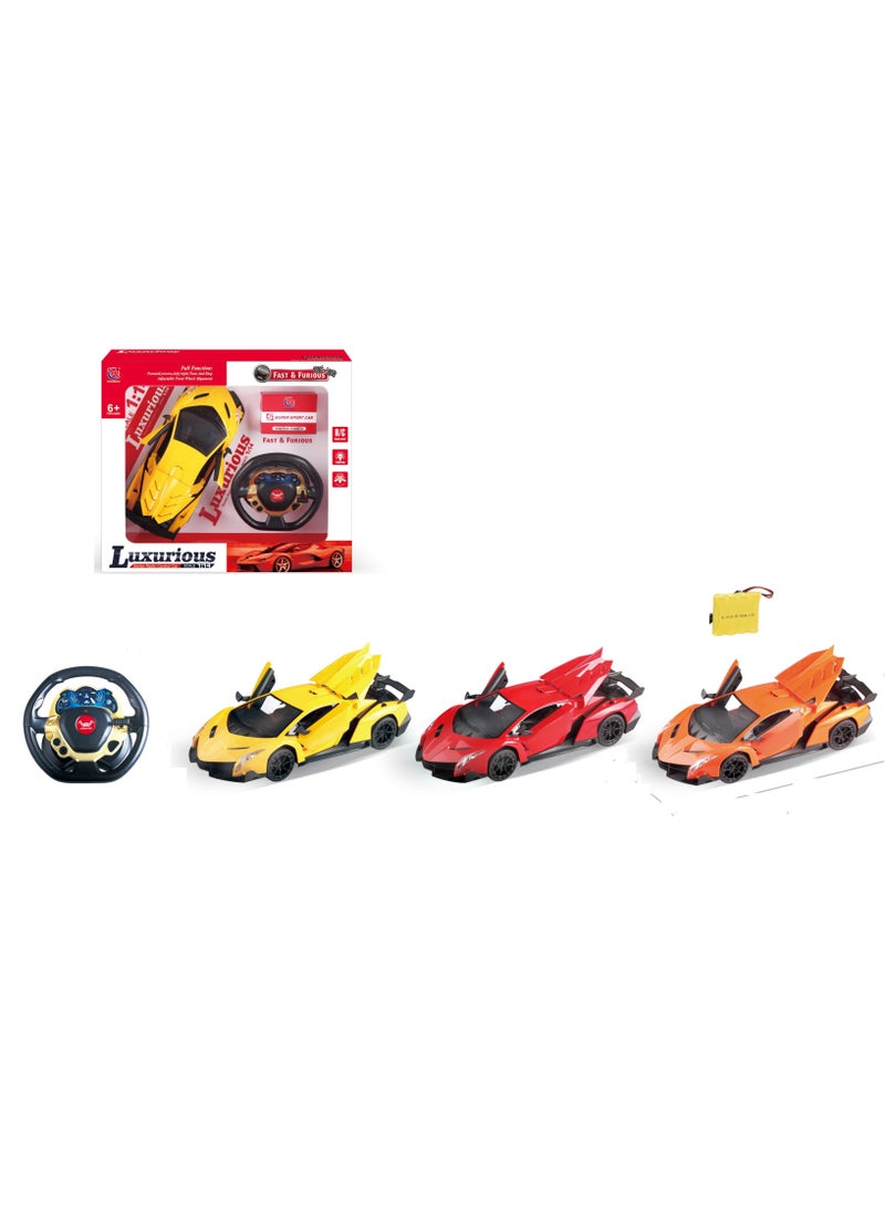 TOON TOYZ Luxurious Remote Control Super Car - Yellow - Image 2