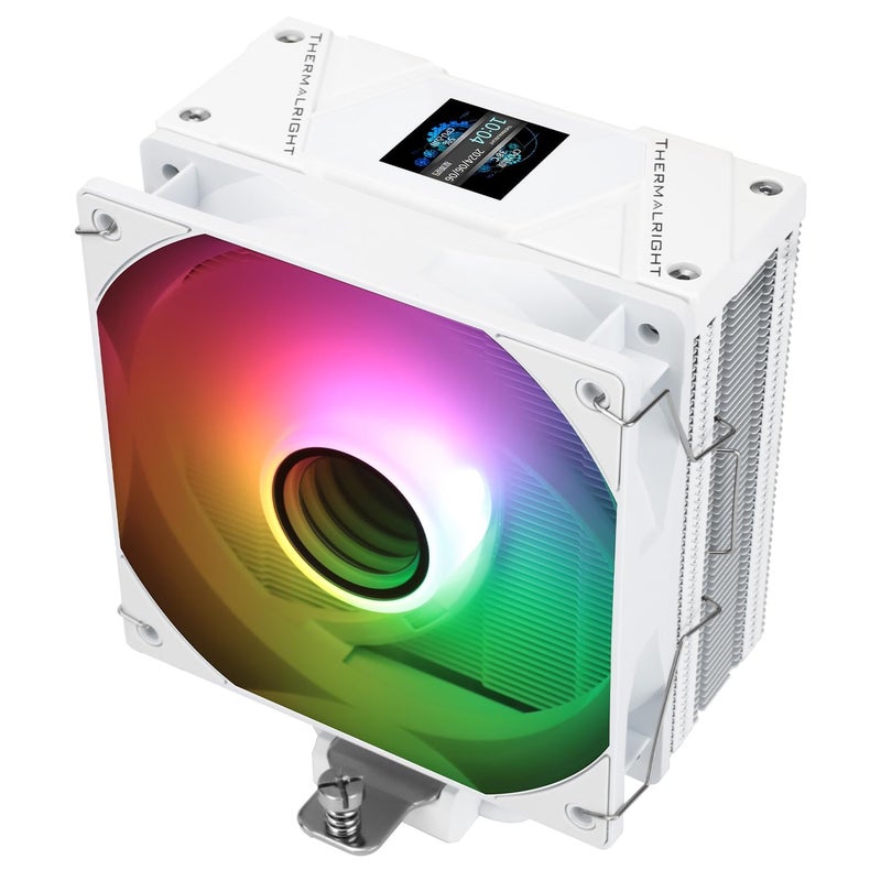 Thermalright Assassin Spirit 120 Vision White ARGB CPU Air Cooler with 1.54in IPS Display, 120mm PWM Fan, Support Intel lga1700/1150/1151/1200/1851, AMD AM4/AM5 - Image 1