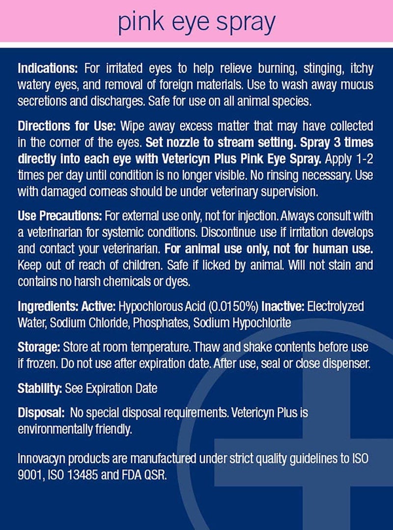 Vetericyn Plus Livestock Pink Eye Spray | Conjunctivitis Relief for Animals, Safe and Non-Toxic Formula to Relieve Redness, Irritation, and Discharge. 16 Ounces - Image 2