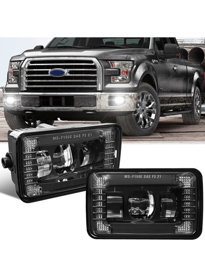 Z-OFFROAD New LED Fog Lights Assembly DOT Approved w/White DRL Compatible with Ford F150 2015 2016 2017 2018 2019 2020-1 Pair Black - Image 1