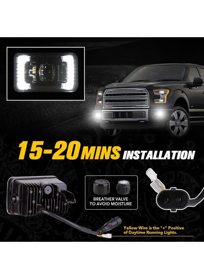 Z-OFFROAD New LED Fog Lights Assembly DOT Approved w/White DRL Compatible with Ford F150 2015 2016 2017 2018 2019 2020-1 Pair Black - Image 5