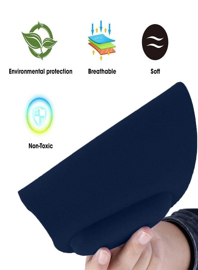HEYZEM Mouse Pad, Ergonomic Mouse Pad with Comfortable Gel Wrist Rest Support and Lycra Cloth, Non-Slip PU Base for Easy Typing Pain Relief, Durable and Washable, Classic (Blue) - Image 5