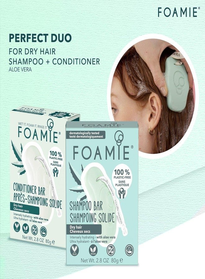 Foamie Solid Conditioner for Dry Hair with Aloe Vera that Intensively Moisturises Hair, 100% Vegan, Plastic and Sulphate-Free 80g - Image 5