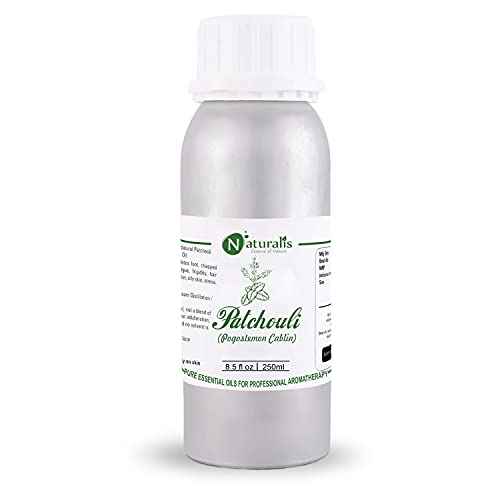 Naturalis Essence of Nature Patchouli Essential Oil Undiluted Pure and Natural Therapeutic grade for Skin Care, Hair Care and Aromatherapy - 250ml - Image 1