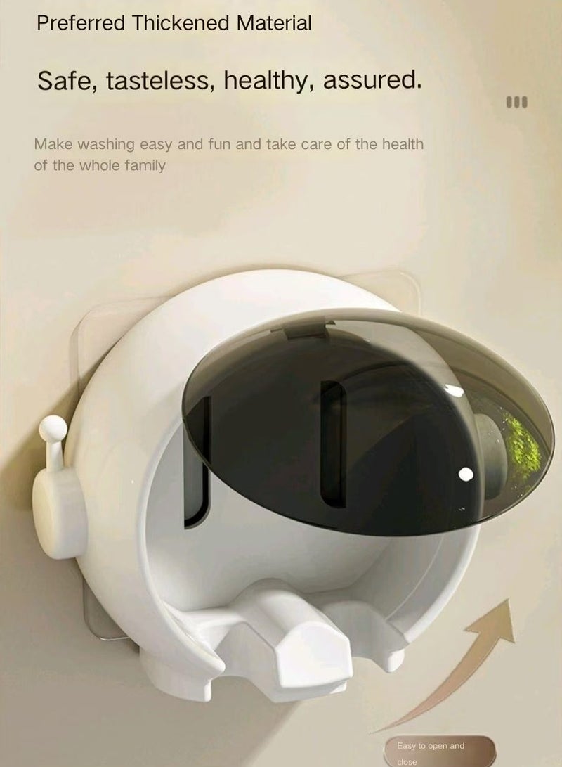 Cartoon wall mountedNon-perforated restroom shelvesElectric children's toothbrush hanger for home couple toothbrush holder - Image 2