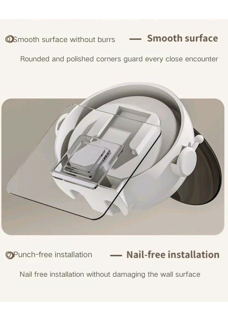 Cartoon wall mountedNon-perforated restroom shelvesElectric children's toothbrush hanger for home couple toothbrush holder - Image 4