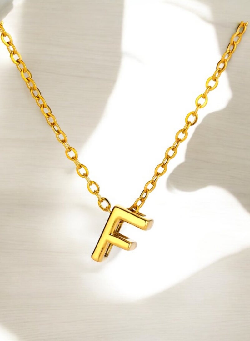 إيكوال سلسال نسائي أنيق من الاستانلس ستيل مطلي باللون الذهبي - Image 1