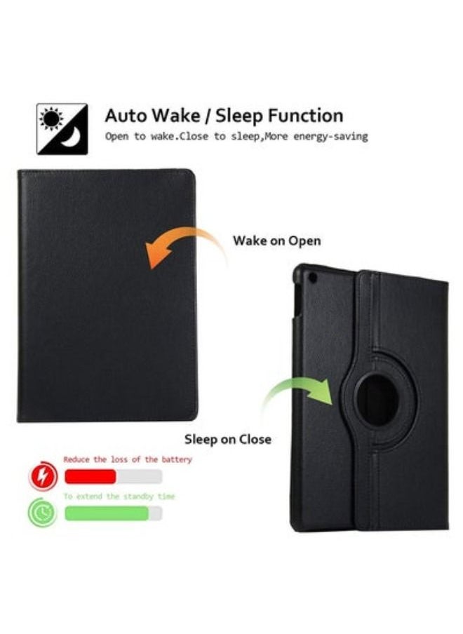 ACLIX - Rotating Case for iPad Pro 12.9-inch 1st & 2nd Generation 2015/2017 Techcircle Slim Premium PU Leather Smart Cover Multi Angle Viewing Stand Folio Magnetic Hard Shell Protective Case Black - Image 1