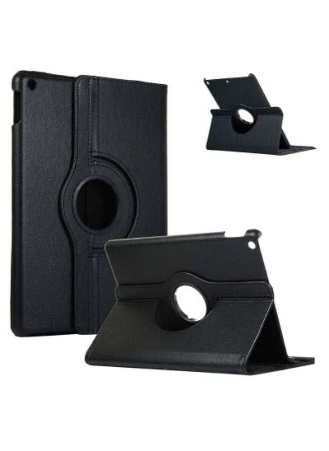 ACLIX - Rotating Case for iPad Pro 12.9-inch 1st & 2nd Generation 2015/2017 Techcircle Slim Premium PU Leather Smart Cover Multi Angle Viewing Stand Folio Magnetic Hard Shell Protective Case Black - Image 1