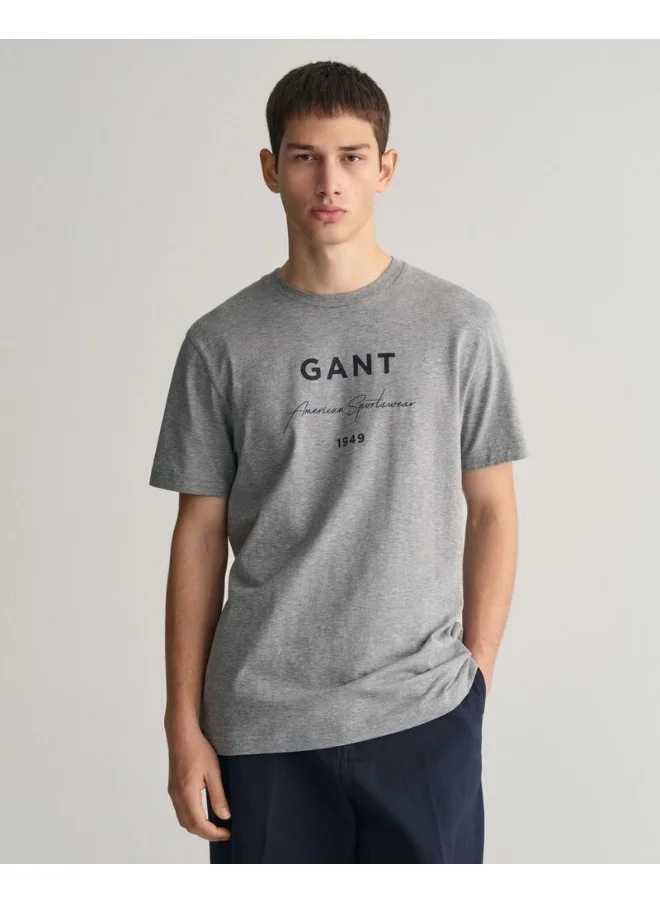 GANT GANT Script Graphic Printed T-Shirt
