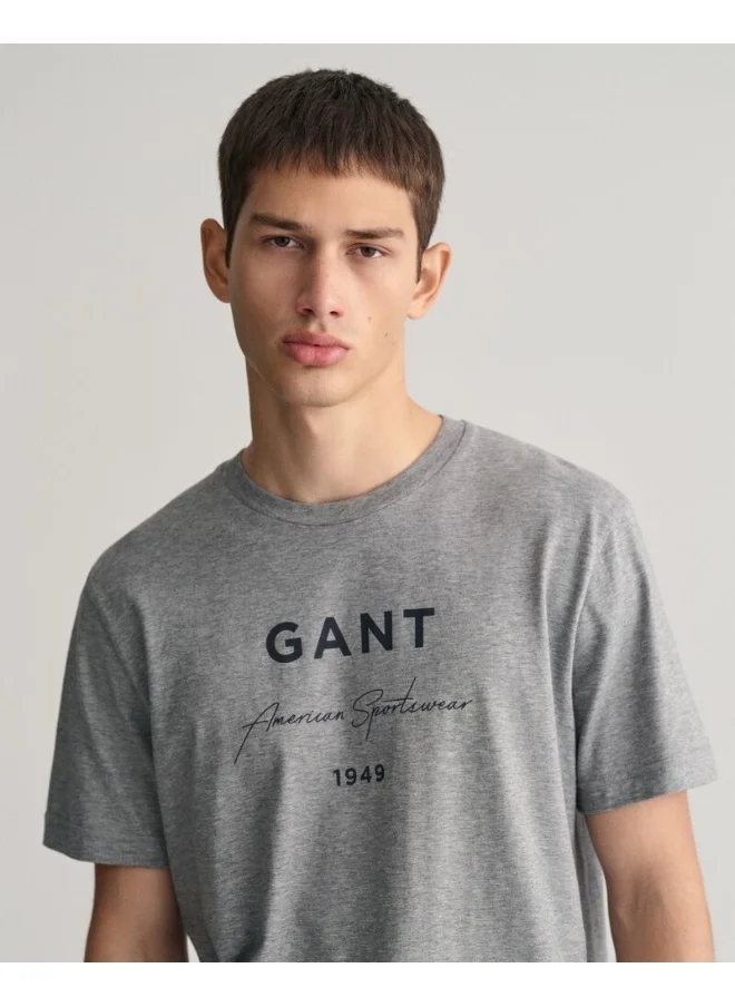 GANT GANT Script Graphic Printed T-Shirt
