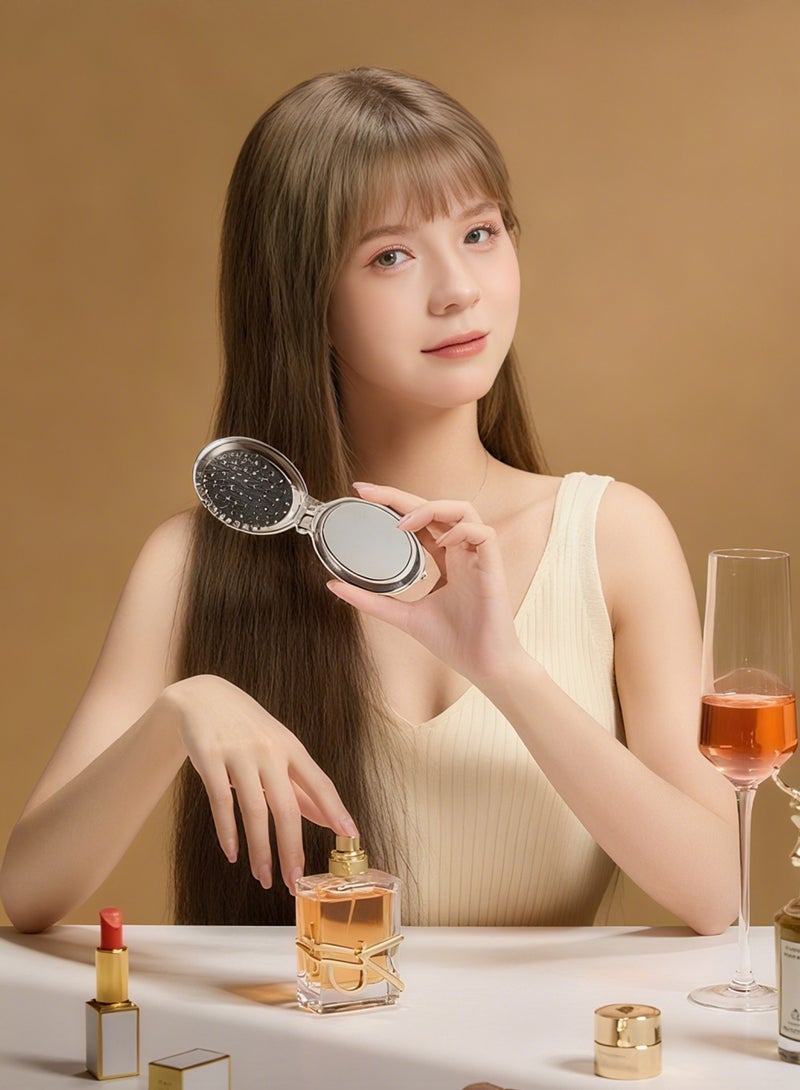 2 قطعة فرشاة إزالة التشابك مضادة للإلكترستاتيك للتدليك مشط شعر مجفف بالهواء الساخن مزيل التشابك لجميع أنواع الشعر للنساء (مستطيل) - Image 4