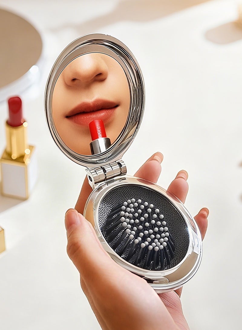 2 قطعة فرشاة إزالة التشابك مضادة للإلكترستاتيك للتدليك مشط شعر مجفف بالهواء الساخن مزيل التشابك لجميع أنواع الشعر للنساء (مستطيل) - Image 5