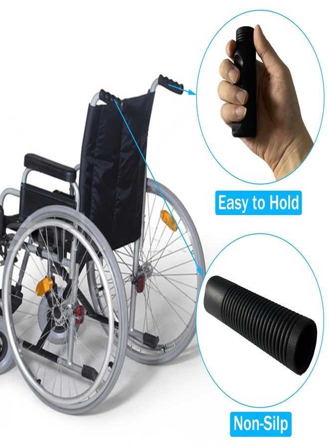 LODMOD Wheelchair Replacement Hand Grips - Transport Chairs Handles, 7/8" ID, 1 Pair - Image 4