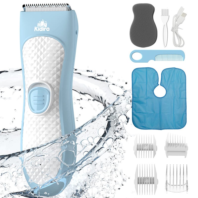 KIDIRA Baby Hair Clippers Quiet Hair Trimmer for Kids Toddler, Silent Hair Clippers for Children with Autism, Waterproof Rechargeable Cordless Ceramic Blade Haircut Kit - Image 1