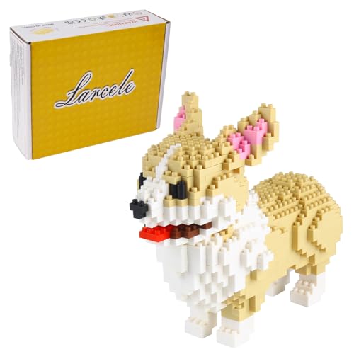 Larcele Micro Dog Building Blocks Pet Mini Building Toy Bricks950 Pieces KLJM02 Welsh Corgi - Image 1