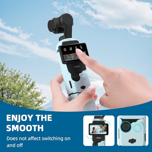 BRDRC Pocket 3 Silicone Cover, Protective Case Lens Protector Scratch-Resistant Sleeve Skin Compatible with DJI OSMO Pocket 3 Creator Combo Accessories(Red) - Image 5