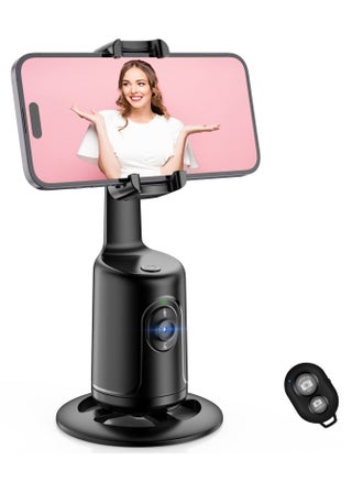 Auto Face Tracking Tripod, No App, 360° Rotation Face Body Phone Camera Mount 3000mAh Rechargeable Battery Gesture Control, Smart Shooting Holder for Vlog, Streaming, Video, Tiktok- Black - pzsku/Z1886E938602BEC619758Z/45/_/1685686280/435cae42-b5aa-459c-8787-33ef1b350cf1