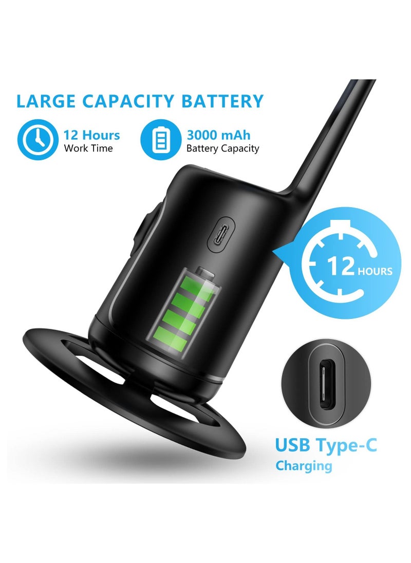 Auto Face Tracking Tripod, No App, 360° Rotation Face Body Phone Camera Mount 3000mAh Rechargeable Battery Gesture Control, Smart Shooting Holder for Vlog, Streaming, Video, Tiktok- Black
