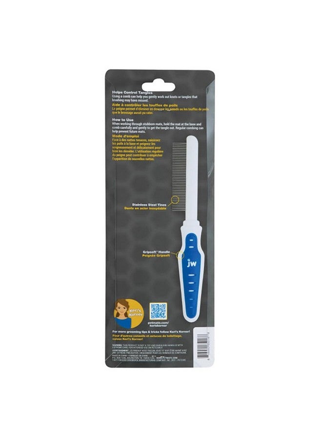 JW Pet GripSoft Cat Comb - Medium & Long Haired Cat Brush for Shedding & Tangle Removal - Image 2