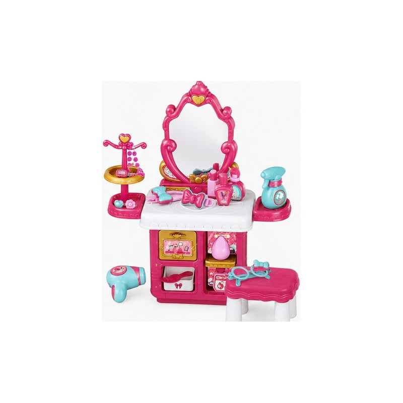 Everyday Role Play | Kids Makeup Set Toy with Mirror, Hair Dryer, and Accessories, 38 Pieces, Pink, for Girls - Image 1