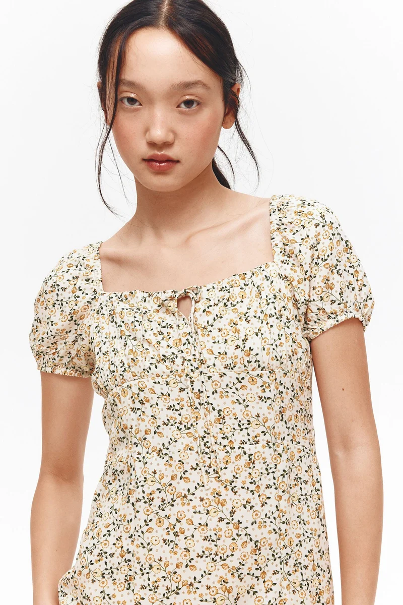 H&M Puff-sleeved dress