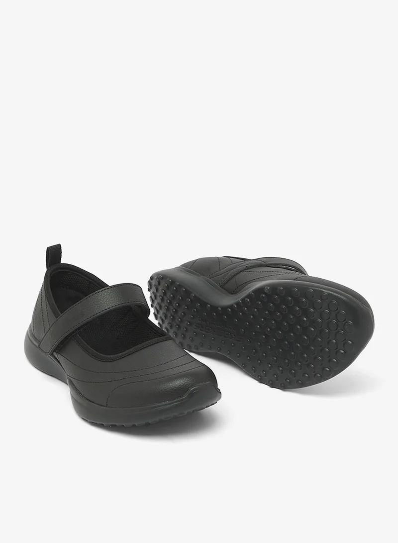 Skechers BLACK PU/BLACK TRIM Kids Microstrides for Women | Best Price UAE