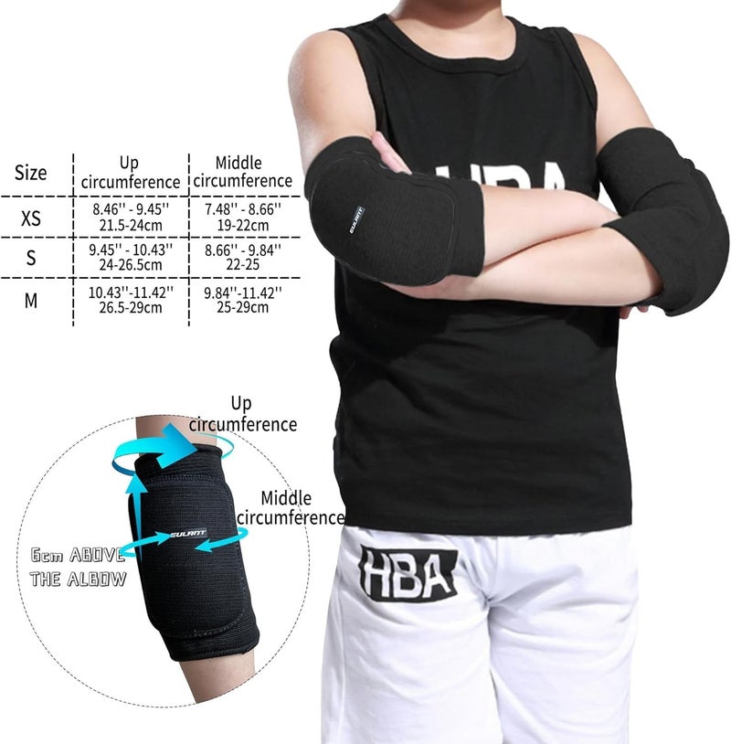 EULANT Kids Elbow Pads, Soft Elbow Brace Boys, Girls, Junior Youth, Elbow Protector for Volleyball Basketball Skating Dancing Crawl Skiing Cycling - Image 3