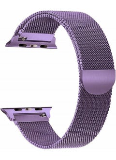 Robotekno Apple Watch Metal Band Milanese Strap Magnetic iWatch Compatible Milanese Series 1 | 2 | 3 | 4 | 5 - 42mm/44mm - Purple  - Image 1