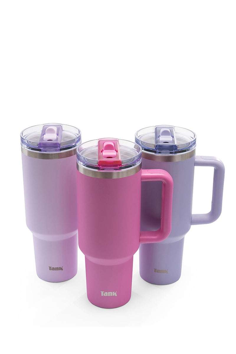 Tank Quencher, 1200ml, Hot Pink, Stainless Steel Bottle, insulated, Leakproof - Image 2