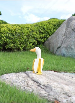 SYOSI Garden Sculptures, Statues Garden Decor, Creative Banana Duck Garden Art Decorations, Garden Gnome Statues Suitable for Patio Lawn Yard Office Outdoor Decor Housewarming Garden Art Gift  - Image 4