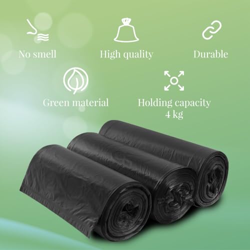Origami Garbage Bags for Dustbin | Medium Size Trash Bags 90 Count (30 Bags x 3 Rolls) | 19 x 21 Inch Strong Disposable Waste Bag | Suitable for Wet & Dry Waste - Black - Image 5