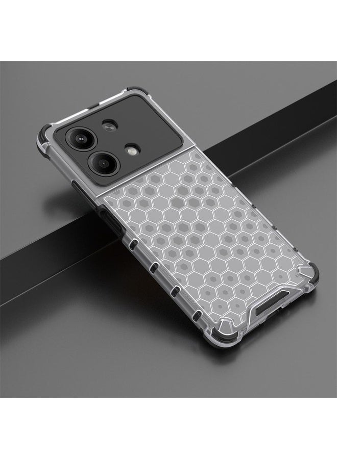 HuHa Case Cover For Redmi Note 13R Pro Shockproof Honeycomb Phone Case(White) - Image 2