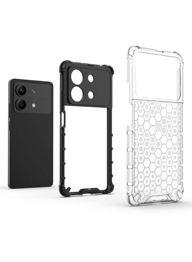 HuHa Case Cover For Redmi Note 13R Pro Shockproof Honeycomb Phone Case(White) - Image 4