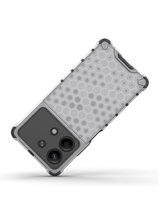 HuHa Case Cover For Redmi Note 13R Pro Shockproof Honeycomb Phone Case(White) - Image 5