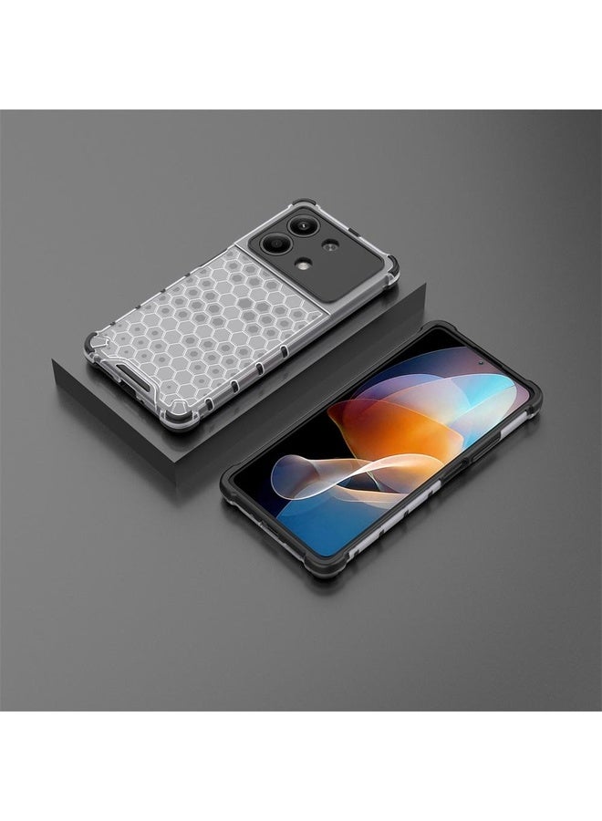 HuHa Case Cover For Redmi Note 13R Pro Shockproof Honeycomb Phone Case(White) - Image 3