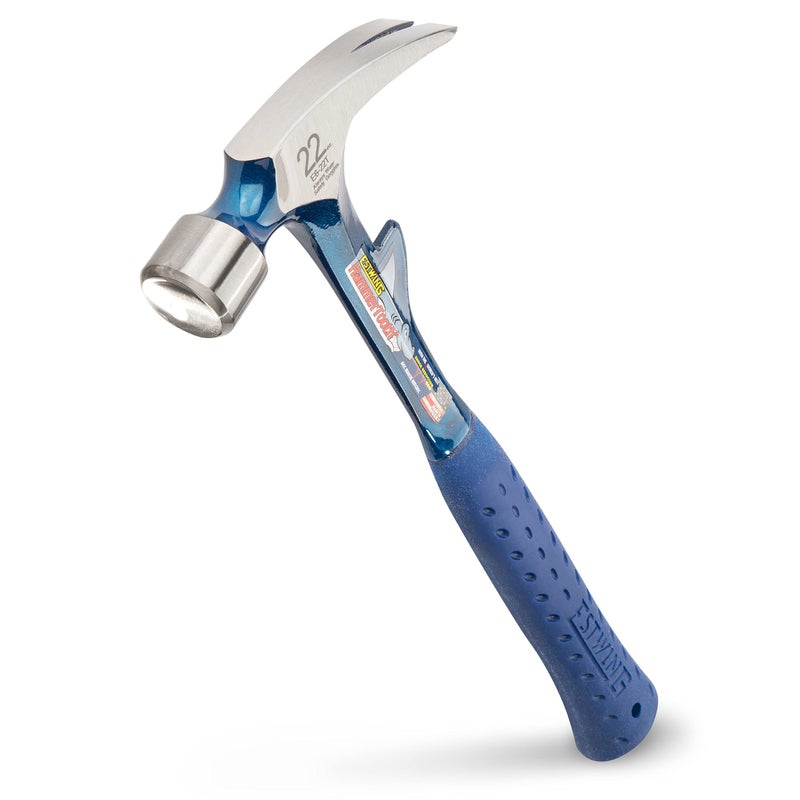 Estwing Hammertooth Hammer - 22 oz Straight Rip Claw with Smooth Face & Shock Reduction Grip - E6-22T, Blue - Image 1