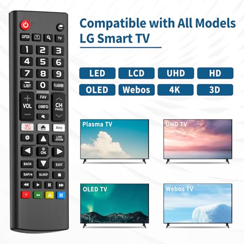 Rimous Universal Remote Control for LG TV Remote Control (All Models) for All Smart TV LCD LED 3D AKB75375604 AKB75095307 AKB75675304 Remote Control for LG Remote Replacement, 2 Pack - Image 2