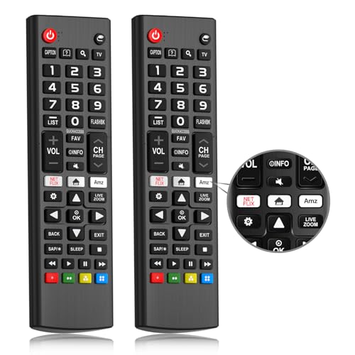 Rimous Universal Remote Control for LG TV Remote Control (All Models) for All Smart TV LCD LED 3D AKB75375604 AKB75095307 AKB75675304 Remote Control for LG Remote Replacement, 2 Pack - Image 1
