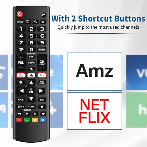 Rimous Universal Remote Control for LG TV Remote Control (All Models) for All Smart TV LCD LED 3D AKB75375604 AKB75095307 AKB75675304 Remote Control for LG Remote Replacement, 2 Pack - Image 3
